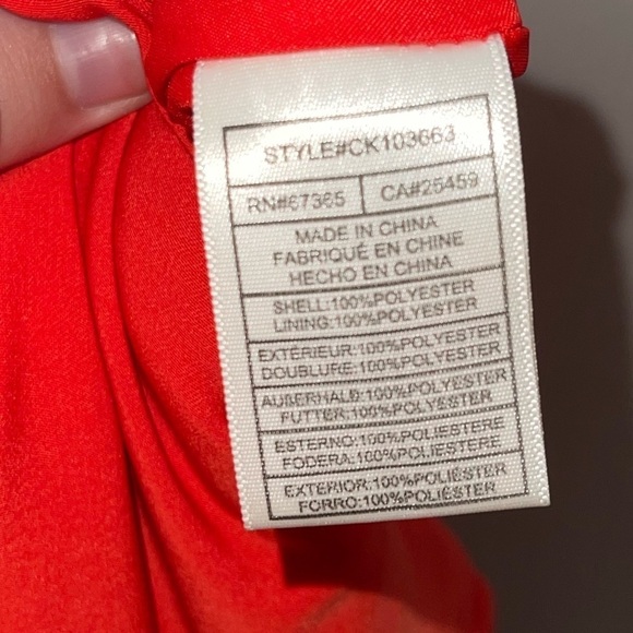 NWT CUPCAKES & CASHMERE Revolve Gideon Satin Romper in Red Hots Medium - Picture 5 of 6